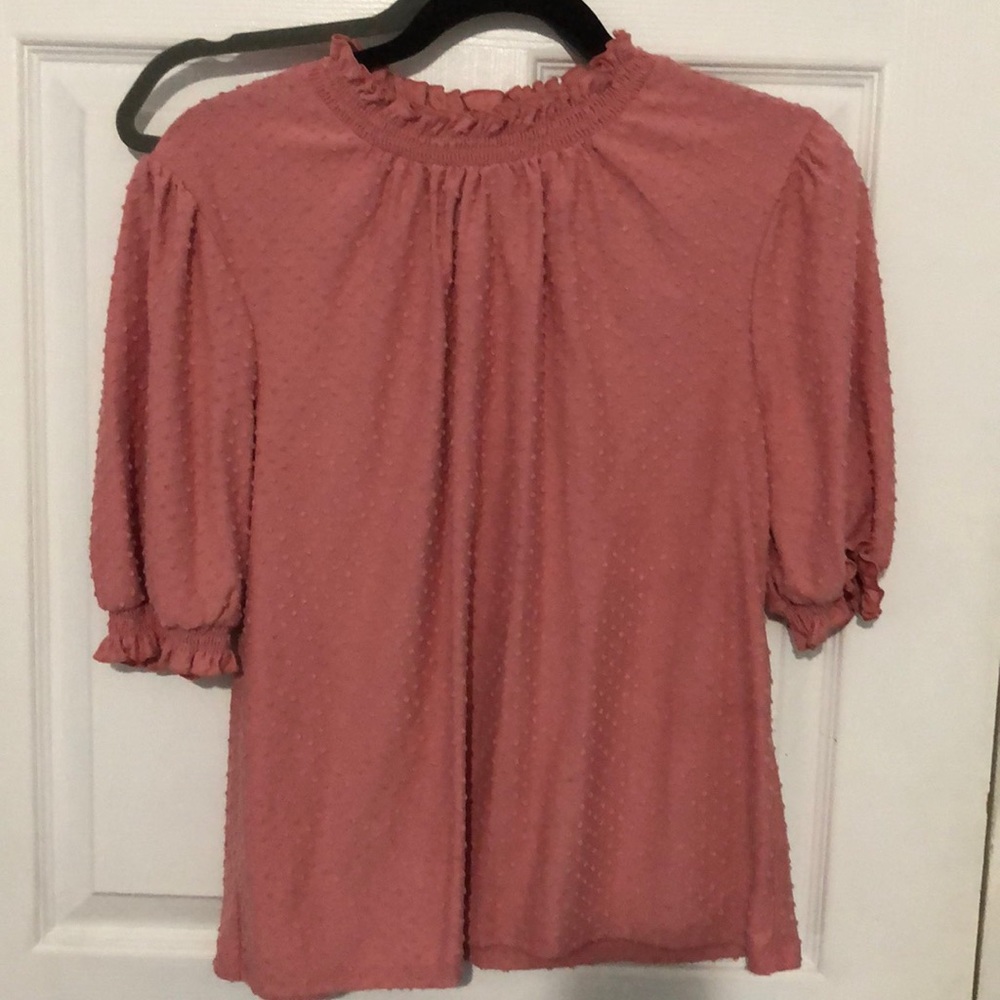 Pink ruffle shirt